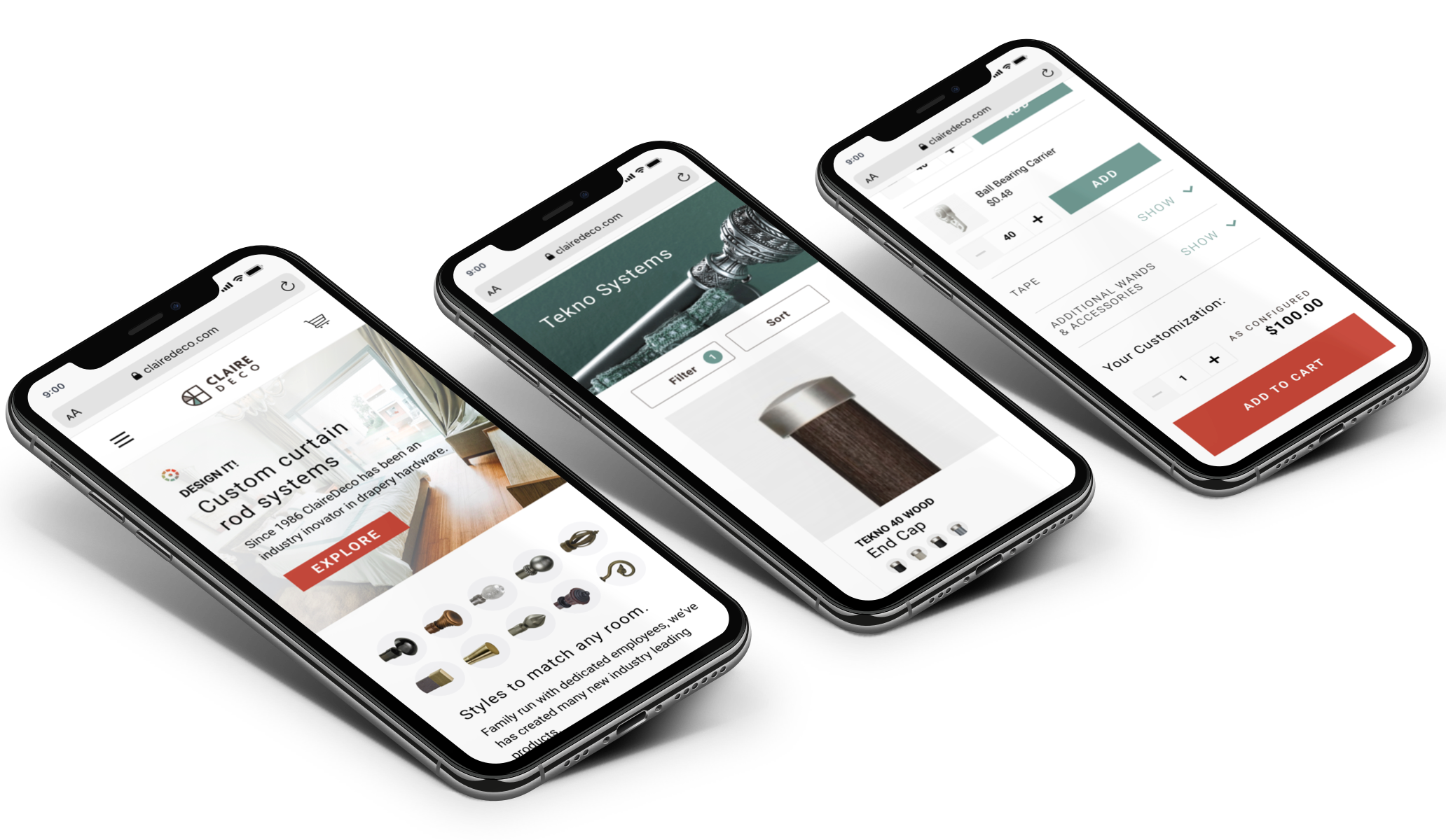 Claire Deco Mobile Screens